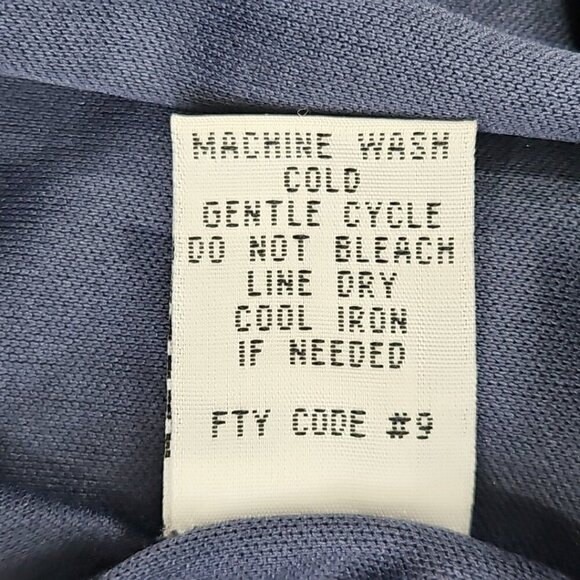 J Gee Tiered Eyelet Lace Dress Women’s XL Navy Blue Sleeveless Lined EUC VTG - Picture 9 of 14